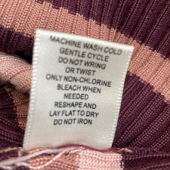 NWT Closet Space Turtleneck Colorful Striped Stretchy Sweater Girls Size Large ! - Picture 7 of 10